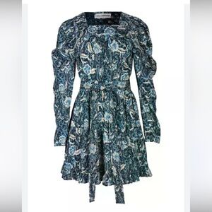 Ulla Johnson Nailah Floral-Print Puff-Sleeve Mini Dress